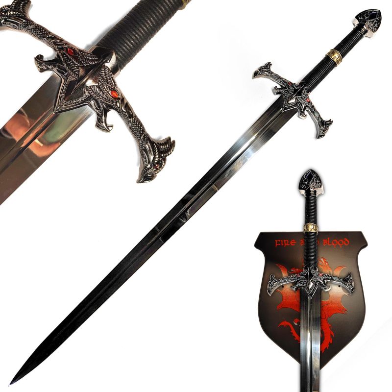 Zwaard geïnspireerd op de Blackfyre di Game of Thrones