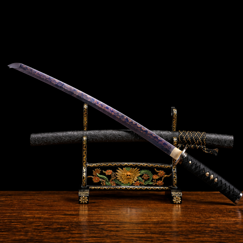 Katana Lemmet Leggendaria Damaststaal Viola (Geslepen versie)