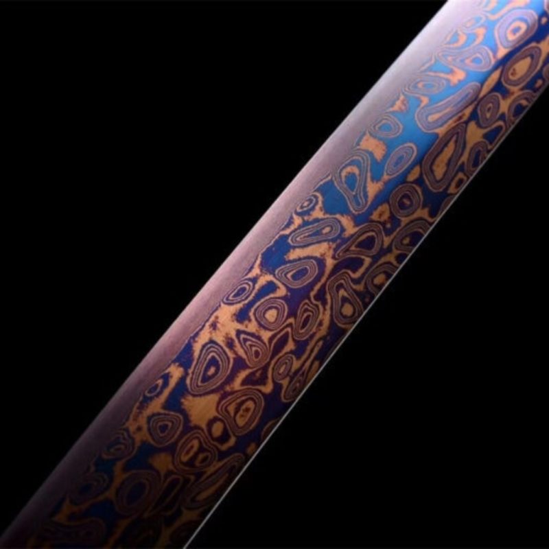 Katana Lemmet Leggendaria Damaststaal Viola (Geslepen versie)