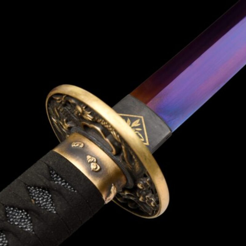 Katana Owase Acciaio al Manganese Viola (Geslepen versie)