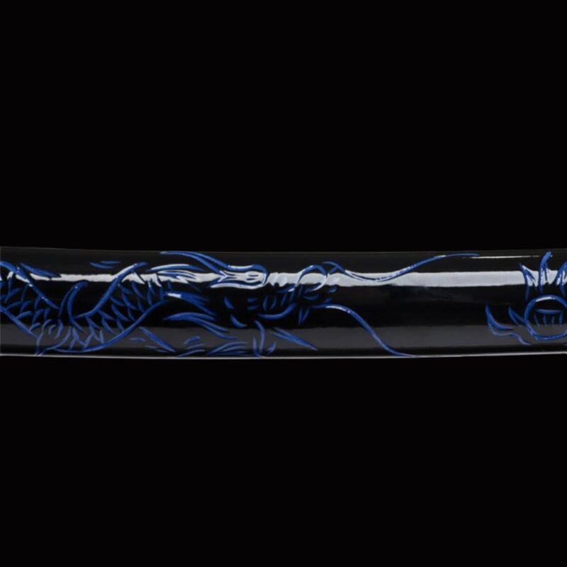 Katana van de Drakenkoning Blu T10-staal (Geslepen versie)
