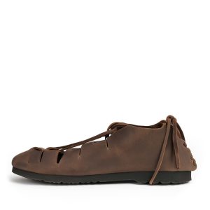003 Sandalen in nabuk marrone