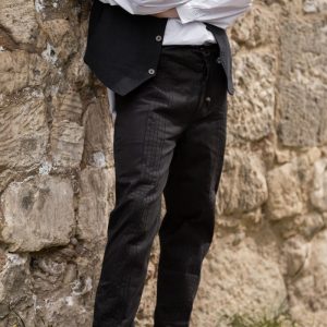 Middeleeuwse broek nobili "Oskar" con decorative stitching