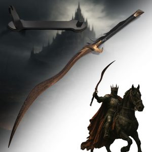 Tweehander ispirato alla Zanna del Segugio (Bloodhound's Fang), con supporto in legno