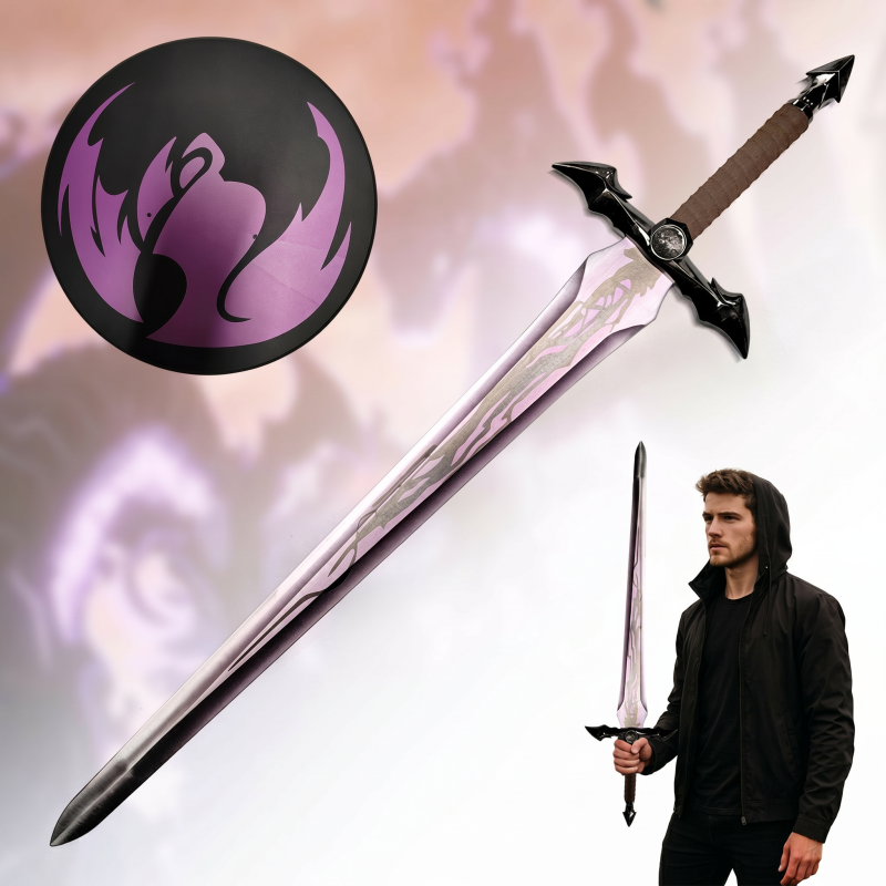 Langzwaard geïnspireerd al Cuore Nero, Re Demone di Sung Jin-Woo (Solo Leveling) — weergave 2