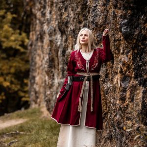 Mantel viking di Birka Skadi Rosso