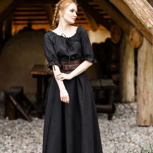 Lange jurk met korte mouwen "Melisande"