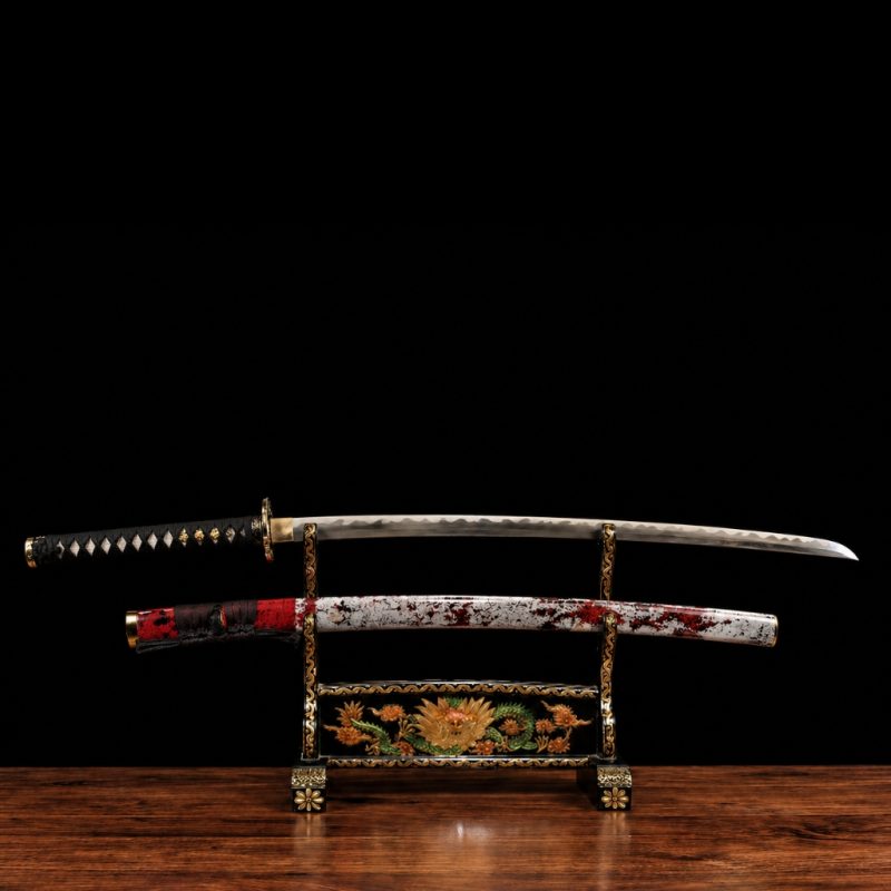 Katana Sango (T10-staal met authentieke hamon e Vera Roggenhuid)