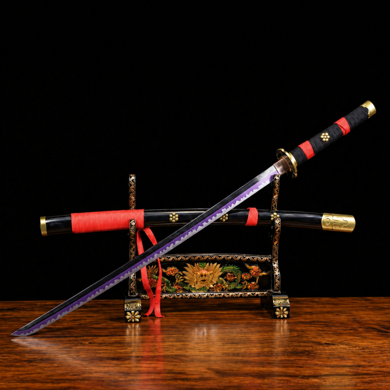 Katana Black Enma: One Piece (Koolstofstaal 1060)
