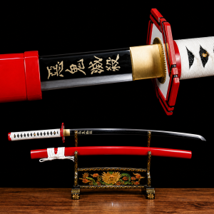 Katana van Giyuu Tomioka: Demon Slayer (Koolstofstaal 1060)