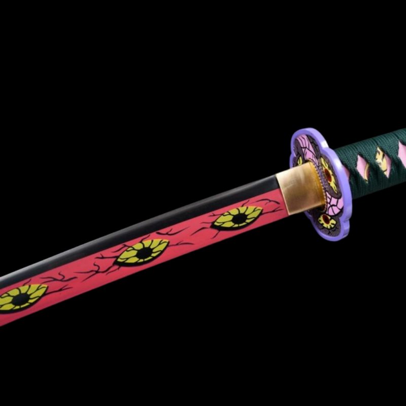 Katana van Kokushibo (Michikatsu Tsugikuni): Demon Slayer (Koolstofstaal 1060)