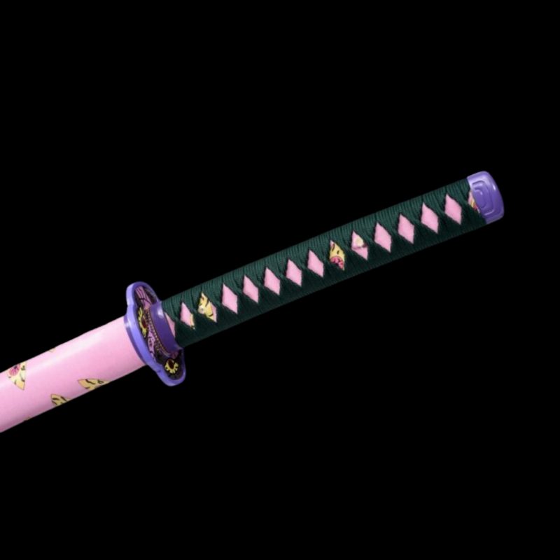 Katana van Kokushibo (Michikatsu Tsugikuni): Demon Slayer (Koolstofstaal 1060)