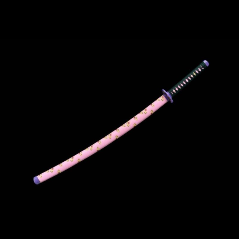 Katana van Kokushibo (Michikatsu Tsugikuni): Demon Slayer (Koolstofstaal 1060)