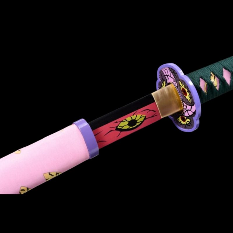 Katana van Kokushibo (Michikatsu Tsugikuni): Demon Slayer (Koolstofstaal 1060)