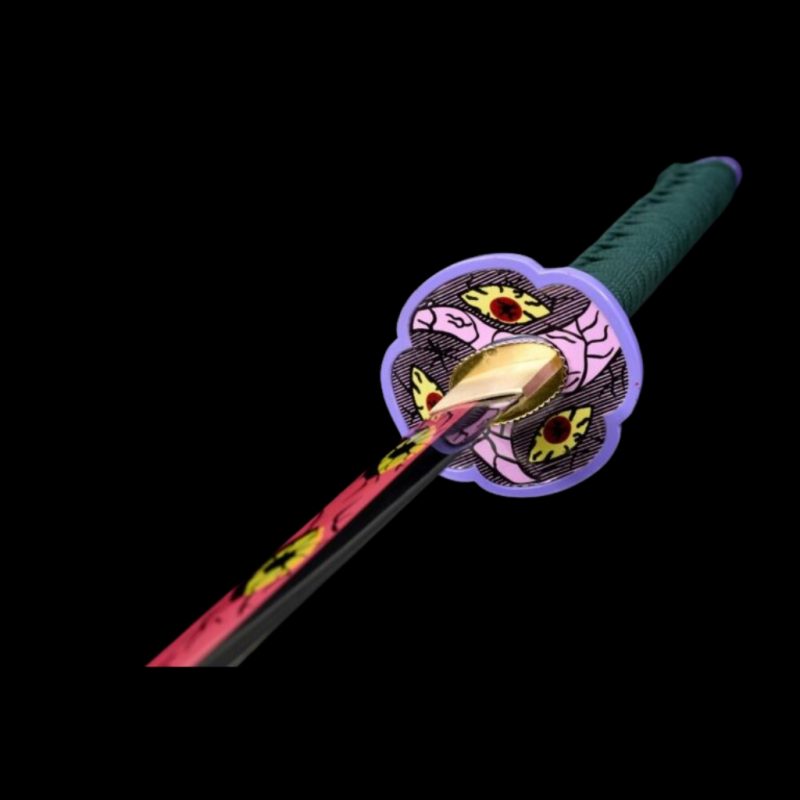 Katana van Kokushibo (Michikatsu Tsugikuni): Demon Slayer (Koolstofstaal 1060)