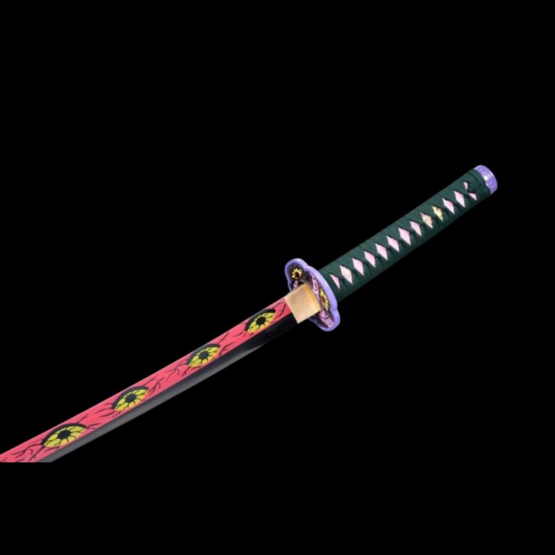 Katana van Kokushibo (Michikatsu Tsugikuni): Demon Slayer (Koolstofstaal 1060)