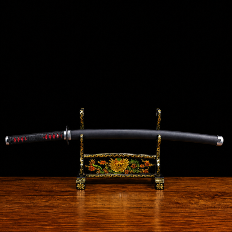 Katana van Tanjiro Kamado V2: Demon Slayer (Koolstofstaal 1060)