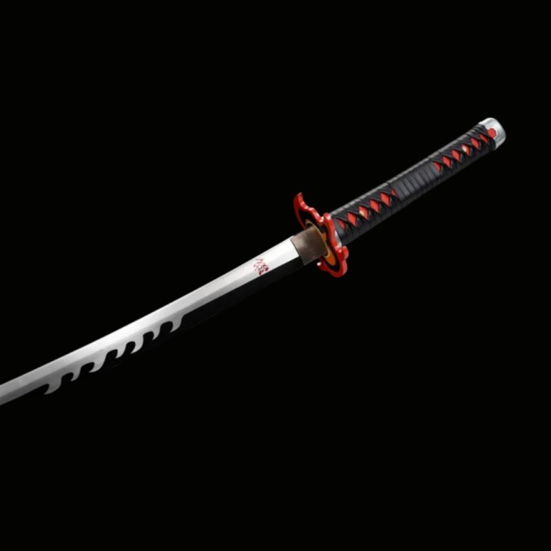 Katana van Tanjiro Kamado V2: Demon Slayer (Koolstofstaal 1060)