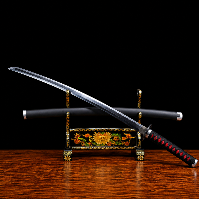 Katana van Tanjiro Kamado V2: Demon Slayer (Koolstofstaal 1060)