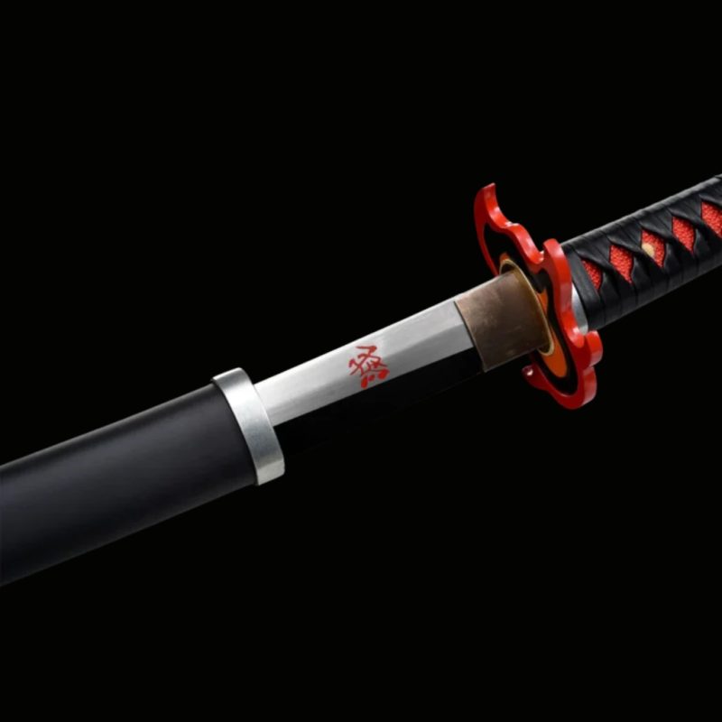 Katana van Tanjiro Kamado V2: Demon Slayer (Koolstofstaal 1060)