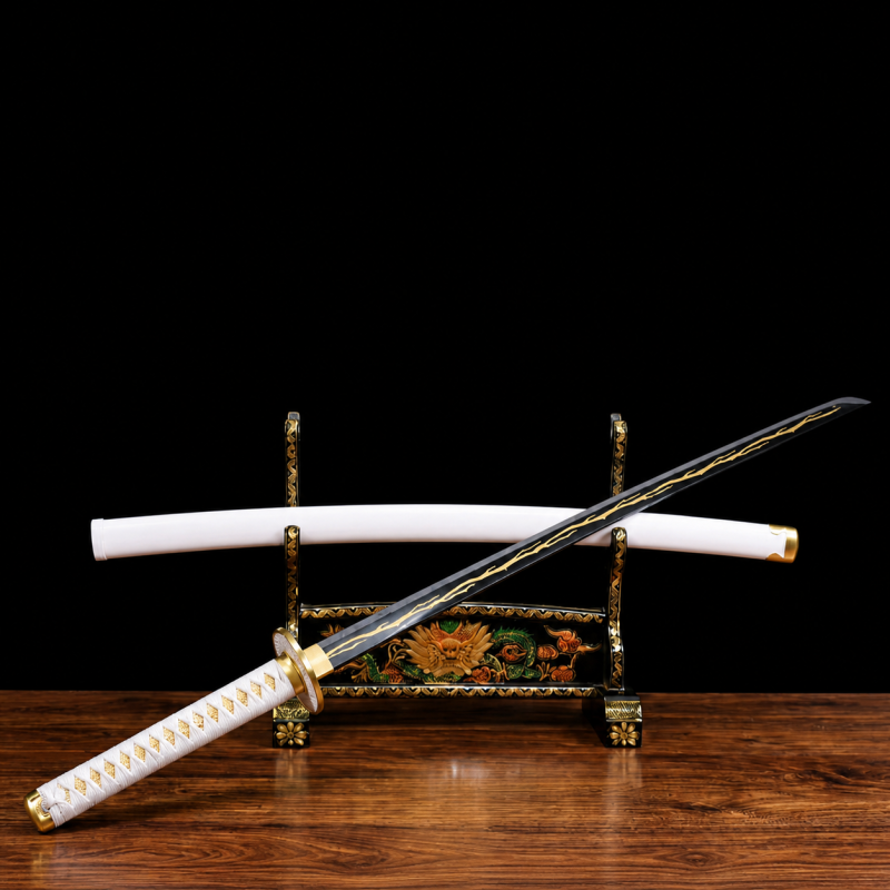 Katana van Zenitsu Agatsuma: Demon Slayer (Koolstofstaal 1060)