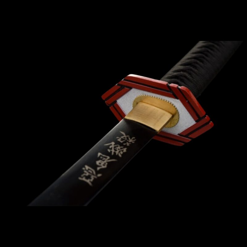 Katana Giyuu Noir V2: Demon Slayer (Koolstofstaal 1060)
