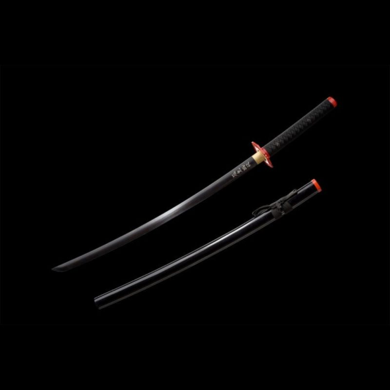Katana Giyuu Noir V2: Demon Slayer (Koolstofstaal 1060)