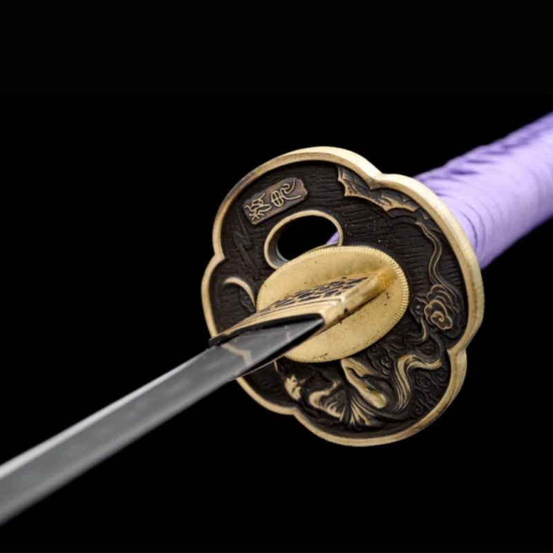 Katana Murasaki (Damaststaal met hamon)