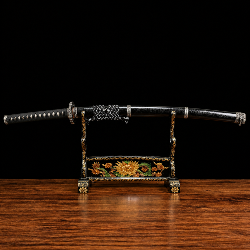 Katana Raikiri (Damaststaal met authentieke hamon)