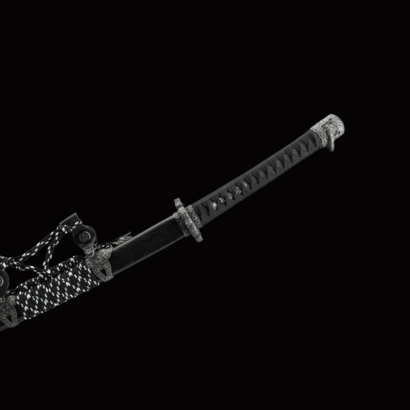 Katana Raikiri (Damaststaal met authentieke hamon)