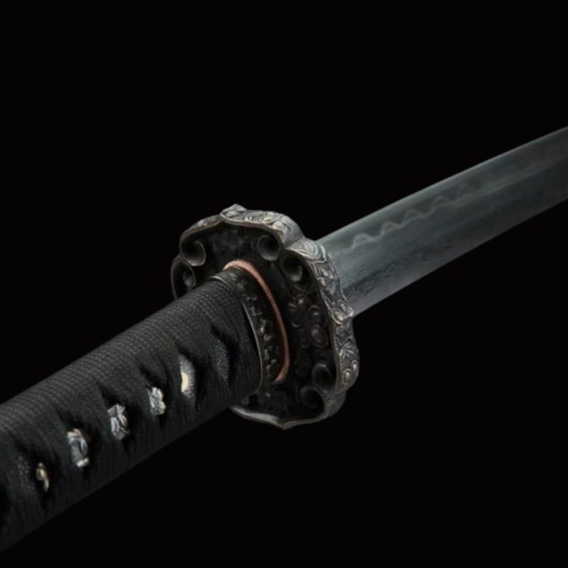 Katana Raikiri (Damaststaal met authentieke hamon)