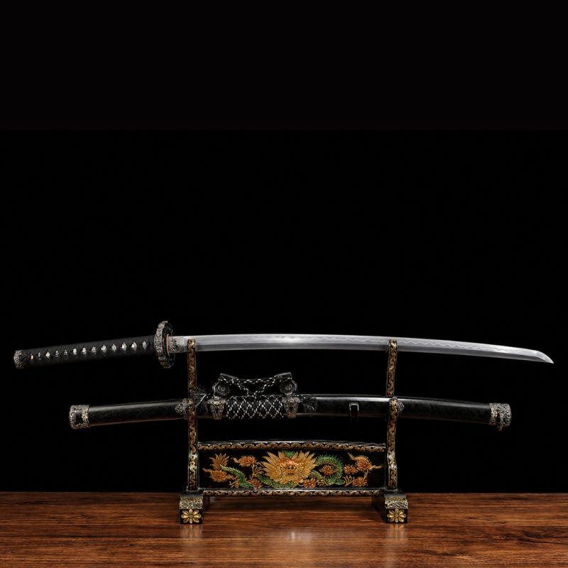 Katana Raikiri (Damaststaal met authentieke hamon)
