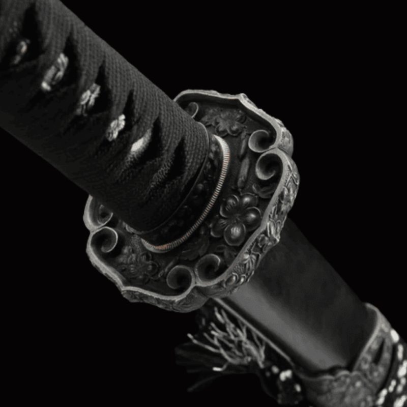 Katana Raikiri (Damaststaal met authentieke hamon)