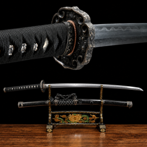 Katana Raikiri (Damaststaal met authentieke hamon)