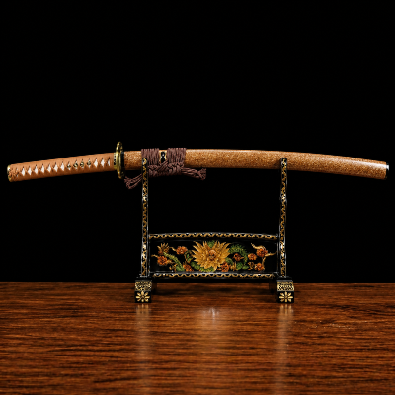 Katana Kihaku (Damaststaal met authentieke hamon en roggenhuid)