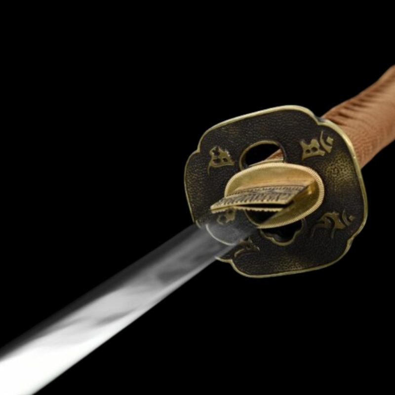 Katana Kihaku (Damaststaal met authentieke hamon en roggenhuid)