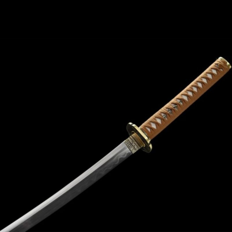 Katana Kihaku (Damaststaal met authentieke hamon en roggenhuid)