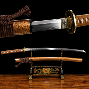 Katana Kihaku (Damaststaal met authentieke hamon en roggenhuid)