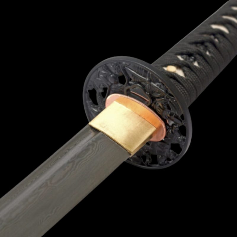 Katana Tsubaki (Damaststaal con Vera Roggenhuid)
