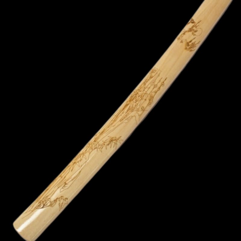 Katana Tsubaki (Damaststaal con Vera Roggenhuid)