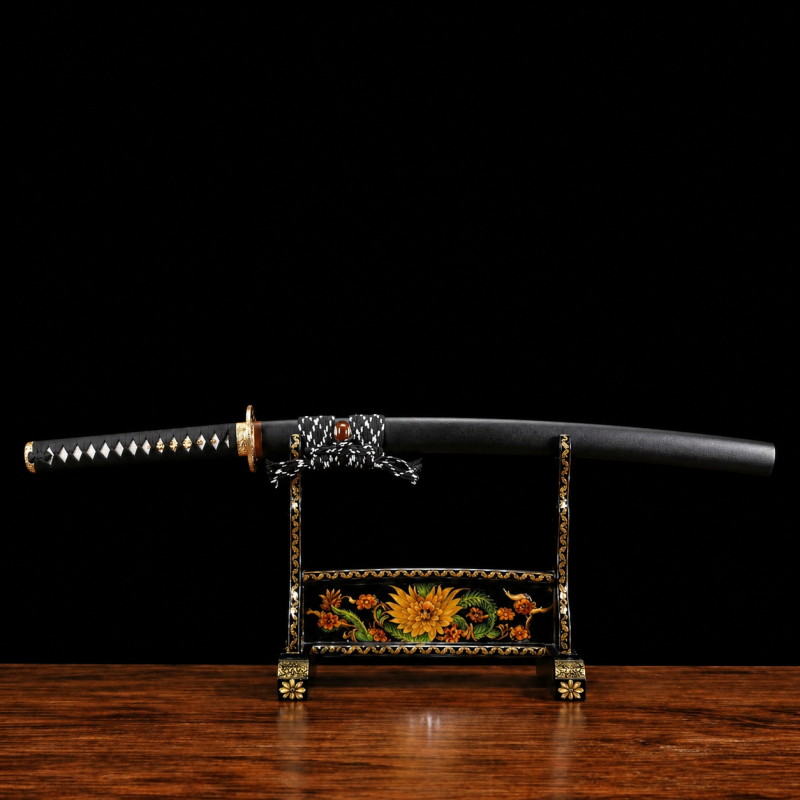 Katana Senka (T10-staal met authentieke hamon en roggenhuid)