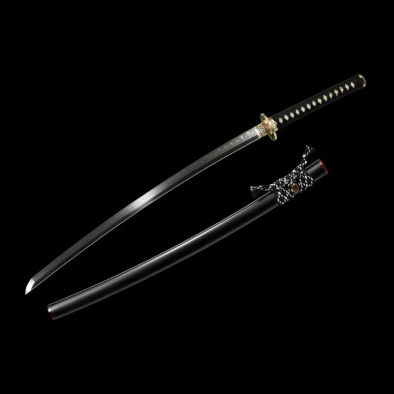 Katana Senka (T10-staal met authentieke hamon en roggenhuid)