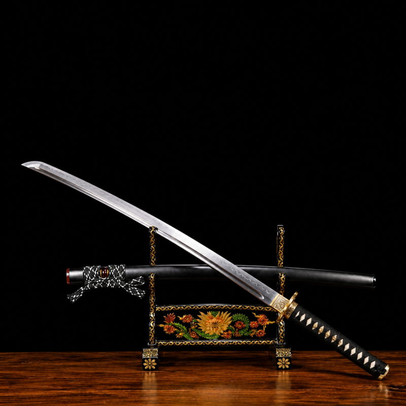 Katana Senka (T10-staal met authentieke hamon en roggenhuid)