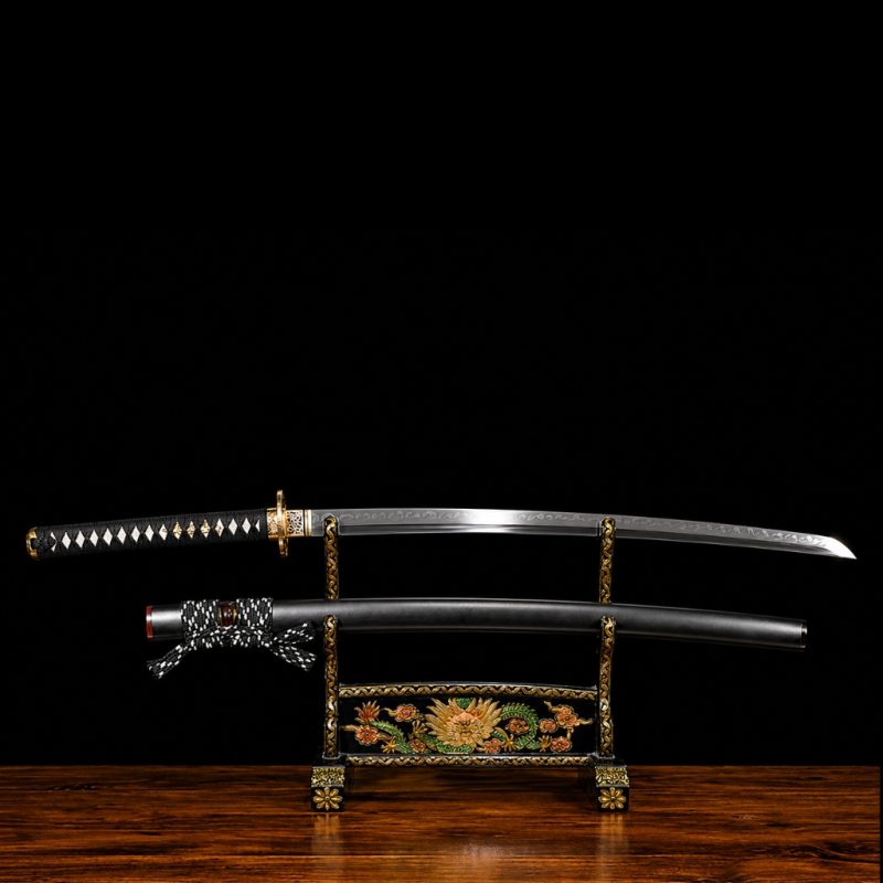 Katana Senka (T10-staal met authentieke hamon en roggenhuid)