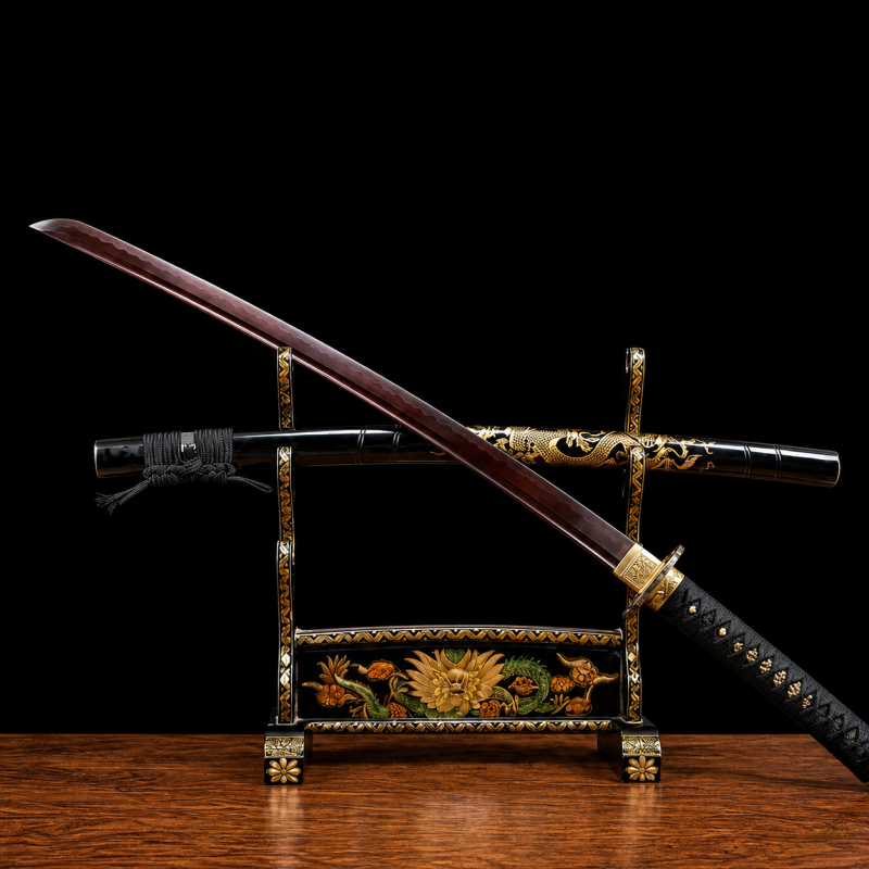 Katana Hisame (Damaststaal Rosso)