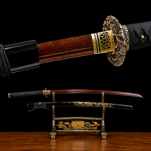 Katana Hisame (Damaststaal Rosso)