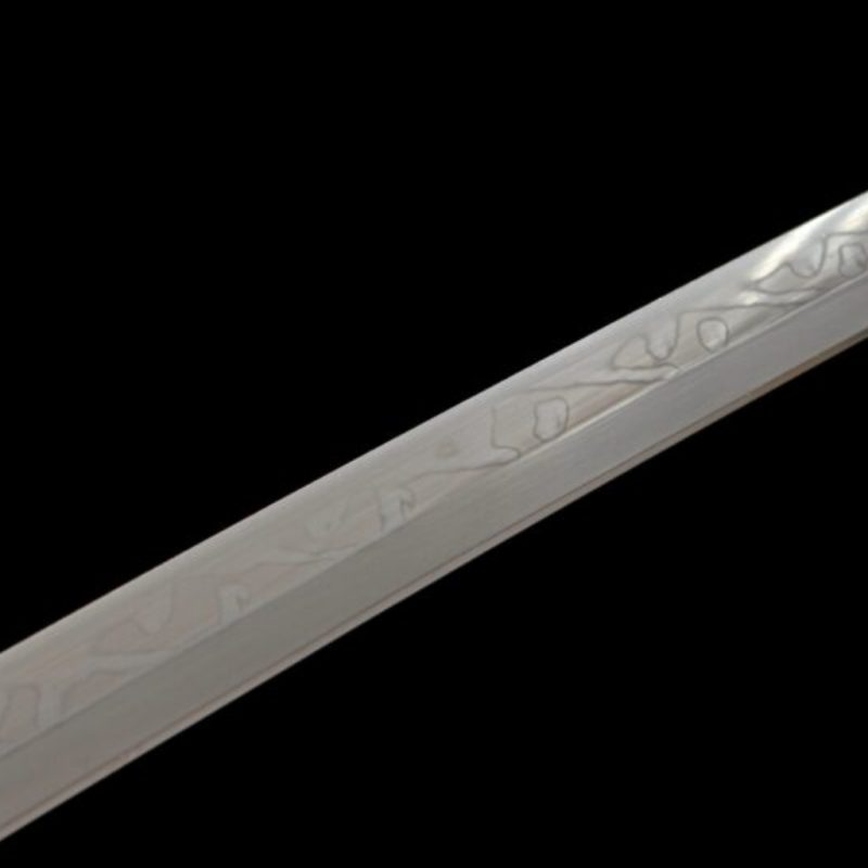Katana Amaterasu (T10-staal met authentieke hamon en roggenhuid)