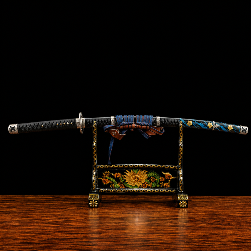 Katana Akane (T10-staal met authentieke hamon en roggenhuid)