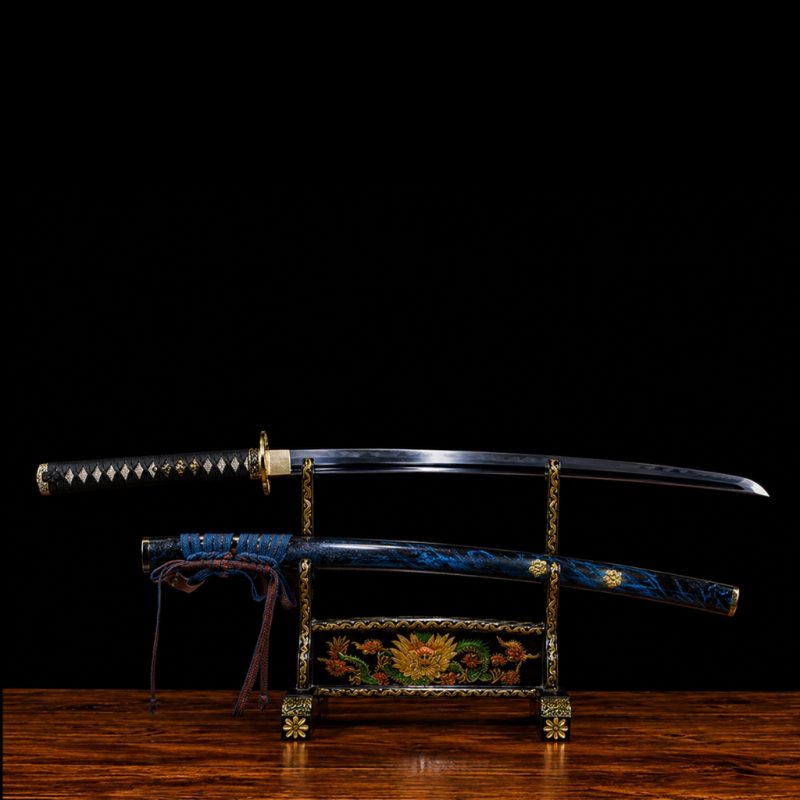 Katana Akane (T10-staal met authentieke hamon en roggenhuid)