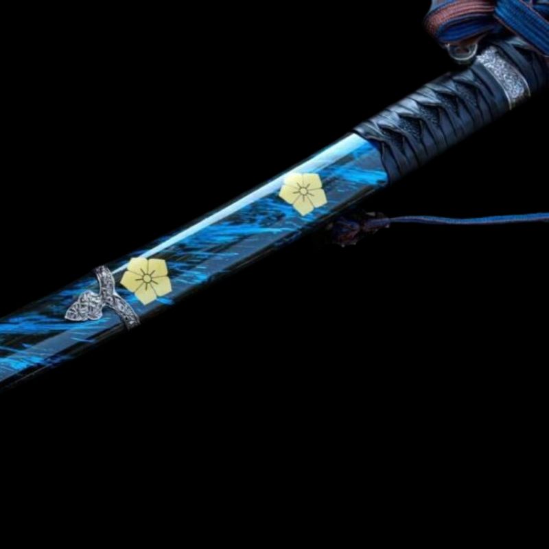 Katana Akane (T10-staal met authentieke hamon en roggenhuid)